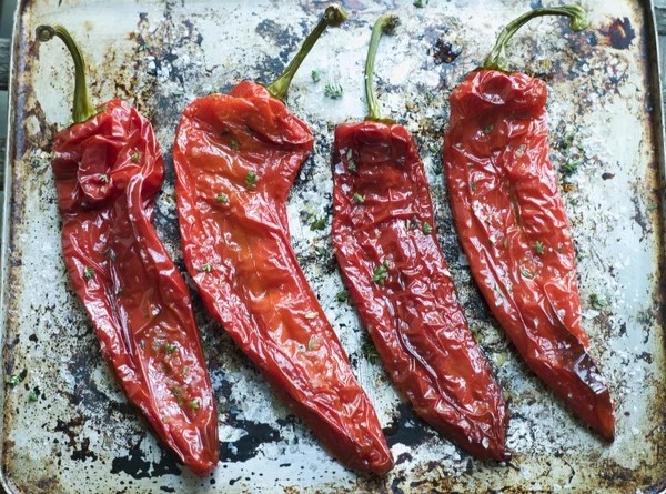 Roasted Romano Peppers — Stock Photo, Image