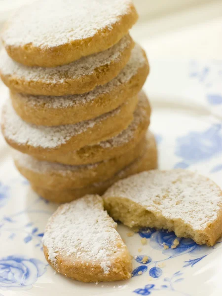 Pilha Biscoitos Polvorones — Fotografia de Stock