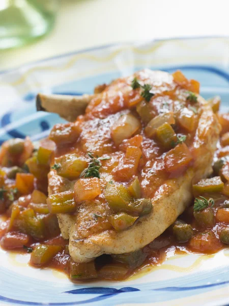 Chicken Cervaza Pollo Con Cervaza — Stock Photo, Image