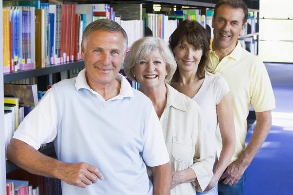 Adult Students Standing Library — Stock Photo, Image