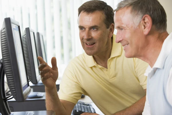 Adult Students Working Computers Together — Stock Photo, Image