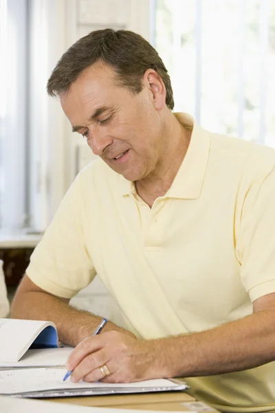 Male adult student studying on campus — Stock Photo, Image
