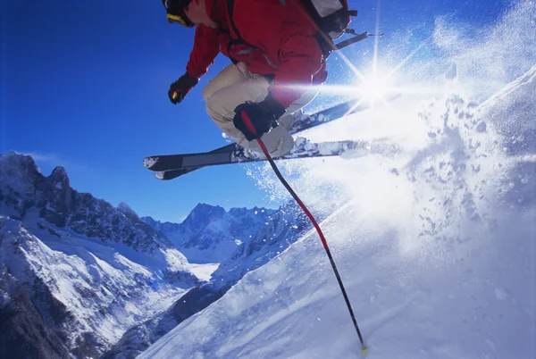 Jeune Homme Ski — Photo