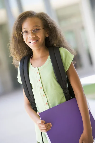 Elementary School Pupil Carrying File — Stock Photo, Image