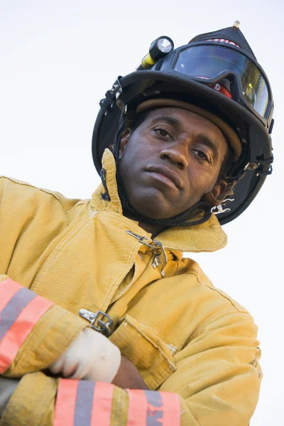 Portrait of a firefighter — Stock Photo, Image