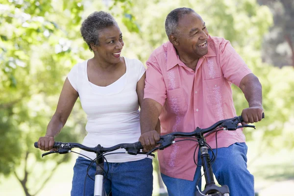 Senior Couple Cycle Ride Countryside Stock Image