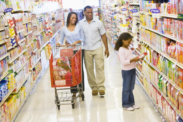 Family grocery shopping Royalty Free Stock Images