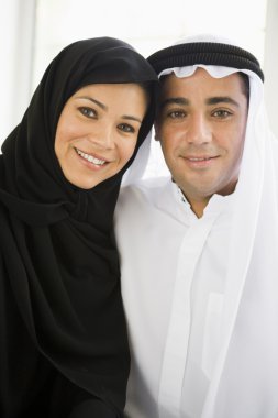 Portrait of a Middle Eastern couple clipart