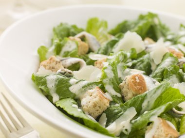 Bowl of Caesar Salad clipart