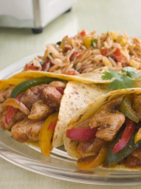 Chicken Fajita Wraps with Jambalaya clipart