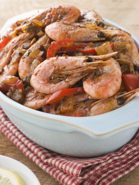 Dish of Cajun Shrimp clipart