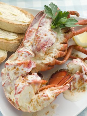 Lobster Newburg with Toast and Lemon clipart
