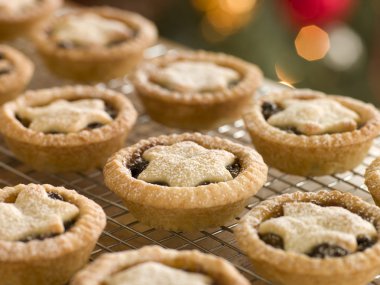 Mince Pies on a Cooling rack clipart