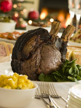 Rib of British Beef Boxing Day Buffet clipart