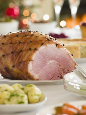 Honey Roasted Ham Boxing Day Buffet clipart