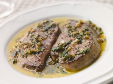 Foie Gras seared in Garlic Butter clipart