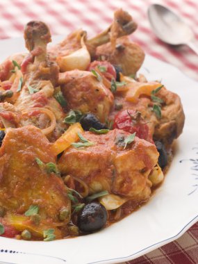 Sauted Chicken Provencale clipart