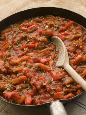 Piperade in a Saut Pan clipart