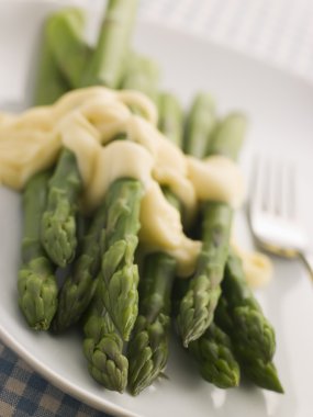 Hot Asparagus Hollandaise clipart