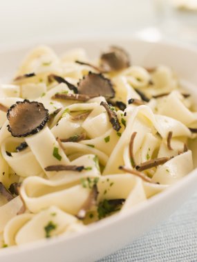 Tagaliatelli with Sliced Black Truffles clipart