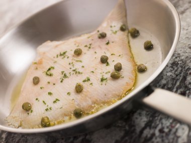 Pan Fried Wing of Skate with Caper Butter clipart