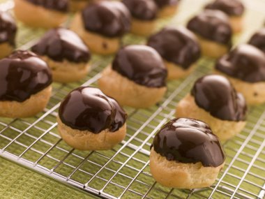 Chocolate dipped Profiteroles clipart