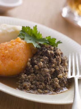 Plate of Haggis Neeps and Tatties clipart