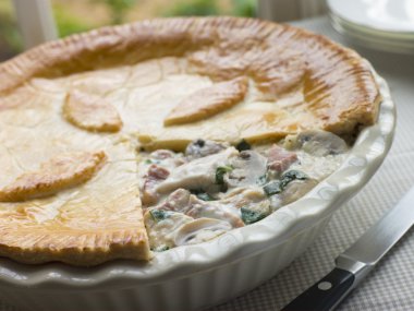 Chicken Gammon and Mushroom Pie clipart