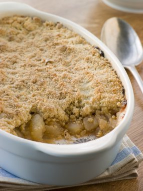 Dish of Apple Crumble clipart