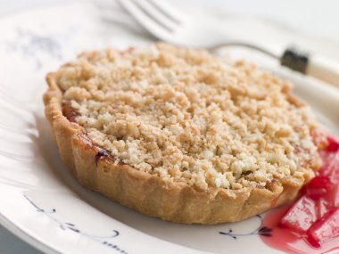 Rhubarb Crumble Tart clipart