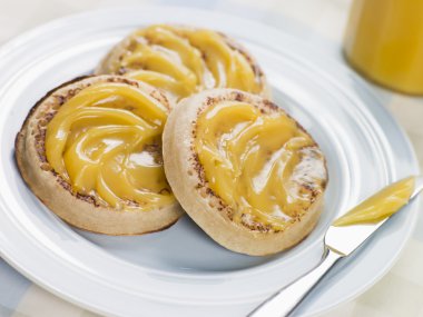 Lemon Curd Crumpets clipart