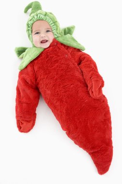 Baby in pepper costume clipart