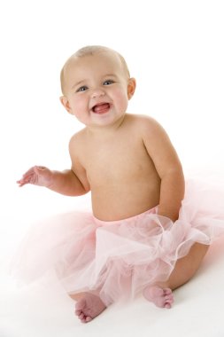 Baby in tutu clipart