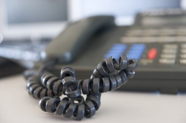 Shot of a telephone cord clipart