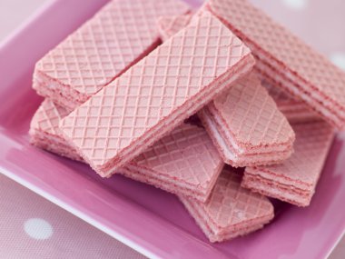 Pink Wafer Biscuits clipart