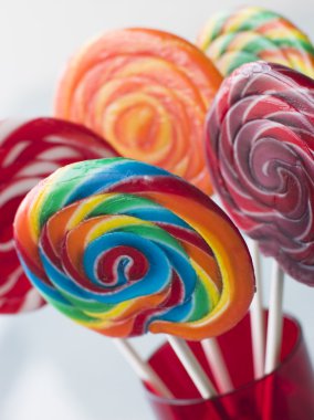 Spiral Fruit Lollipops clipart