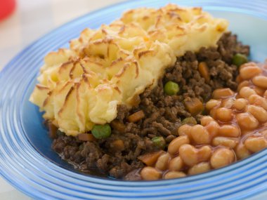 Cottage Pie and Baked Beans clipart