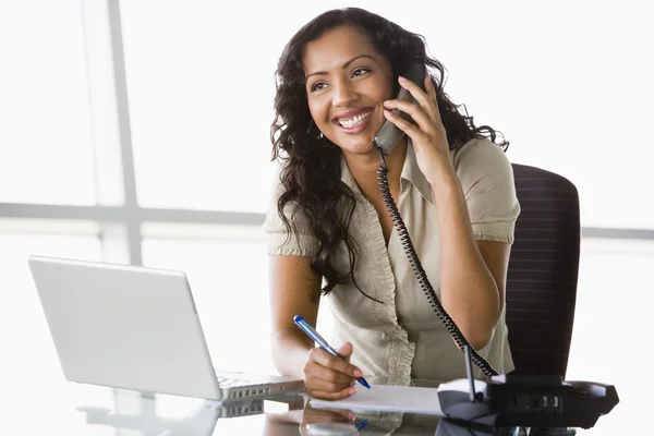 Businesswoman taking telephone call — Stock Photo, Image