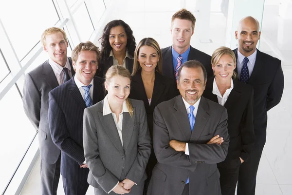 Overhead view of office staff — Stock Photo, Image