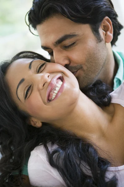 A Middle Eastern couple cuddling — Stock Photo, Image