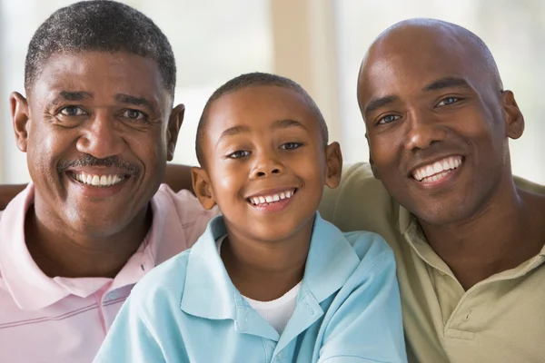 Grandfather Adult Son Grandson — Stock Photo, Image