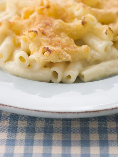 Plate Macaroni Cheese — Stock Photo, Image