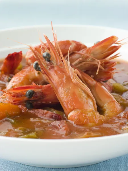 Miska Kreolski Shrimp Gumbo — Zdjęcie stockowe