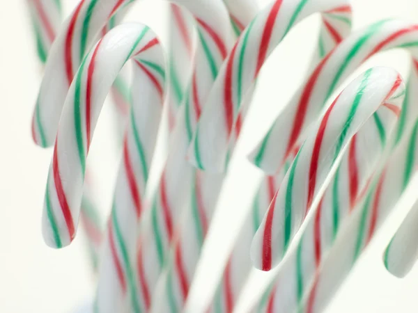 Bâtonnets de bonbons menthe poivrée de Noël — Photo