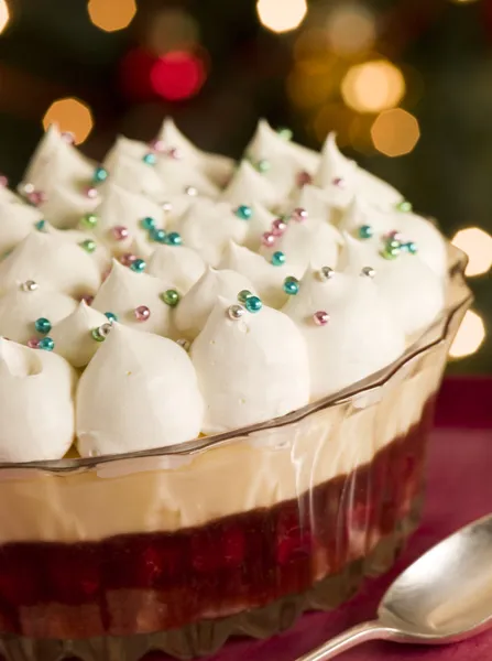 Kerstmis gekruide sherry trifle — Stockfoto