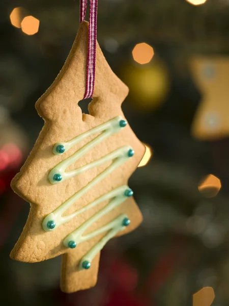 Opknoping kerstboom koekje — Stockfoto