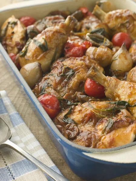 Dish Chicken Chasseur — Stock Photo, Image