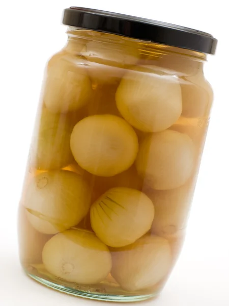 Pot pickled uien — Stockfoto