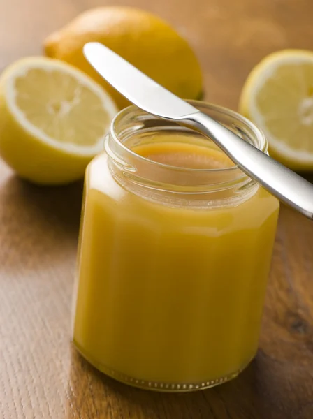 Barattolo di cagliata di limone — Foto Stock