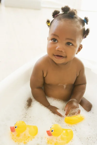 Bebé Baño Burbujas — Foto de Stock